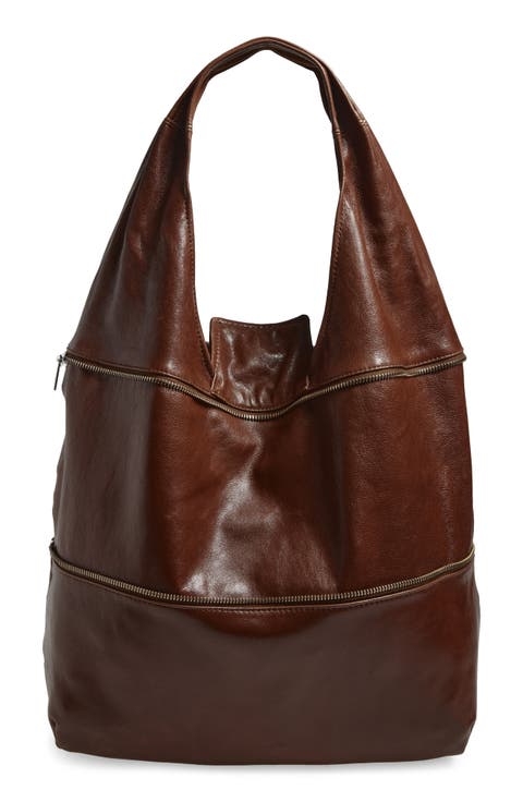 Riba Convertible Leather Shoulder Bag
