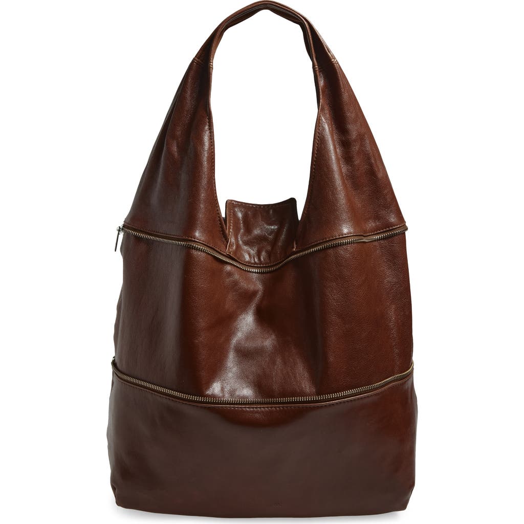 Paloma Wool Riba Convertible Leather Shoulder Bag In Brown