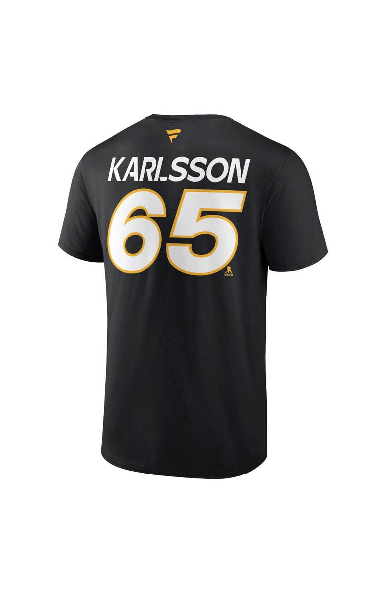 FANATICS Men's Fanatics Branded Erik Karlsson Black Pittsburgh Penguins Authentic Pro Prime Name & Number T-Shirt, Alternate, color, Black