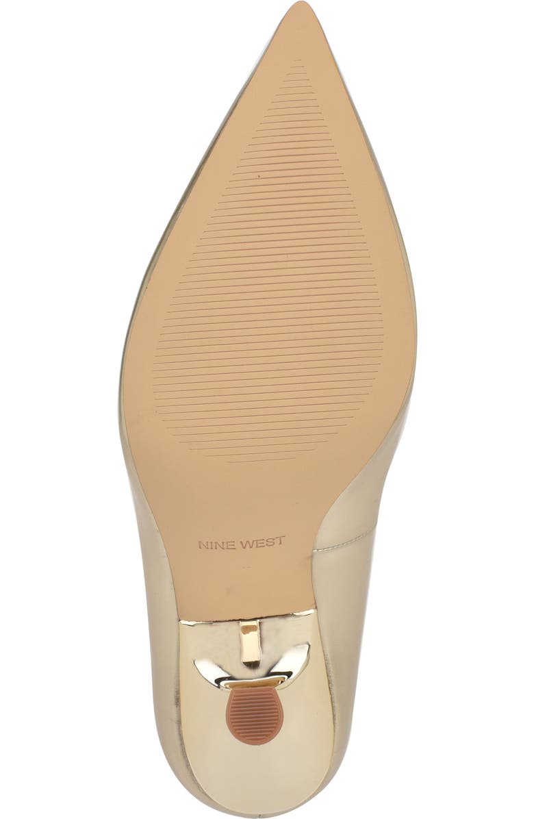 Nine West Lorela Pointed Toe Pump, Alternate, color, Gold