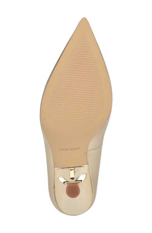 Nine West Lorela Pointed Toe Pump In Gold