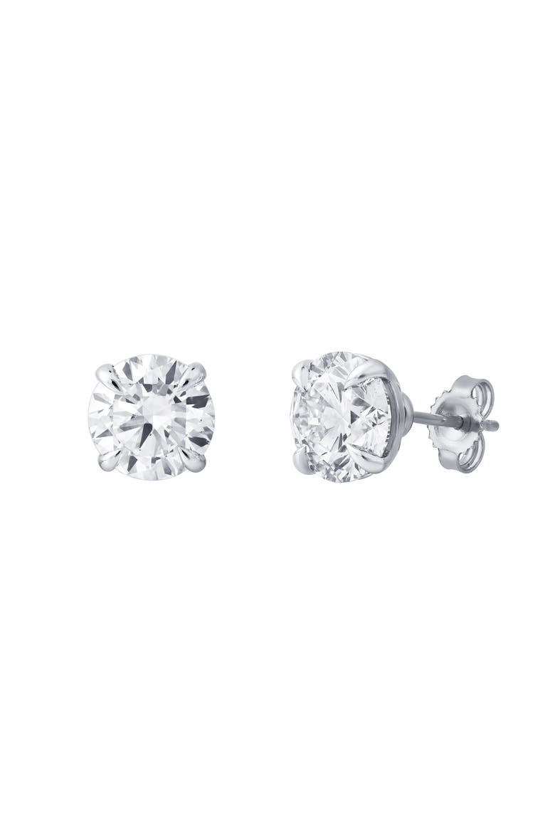 Nisara 3.5 Ct TW Lab Grown Round Diamond Studs 14K Gold Earrings, Main, color, 14K White Gold
