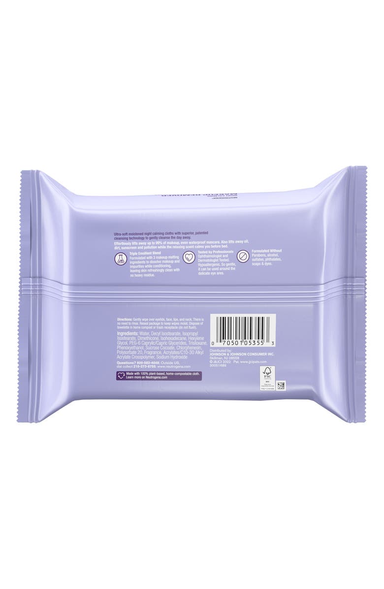 NEUTROGENA Night Calming Cleansing Wipes, Alternate, color,