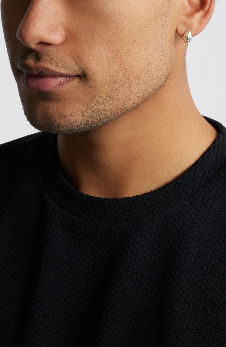 Nordstrom Demi Fine Teardrop J-Hoop Earrings, Alternate, color, Sterling Silver Plated