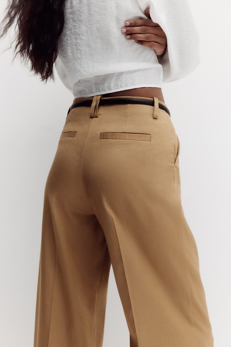 Tailored Trousers, Alternate, color, Dark beige