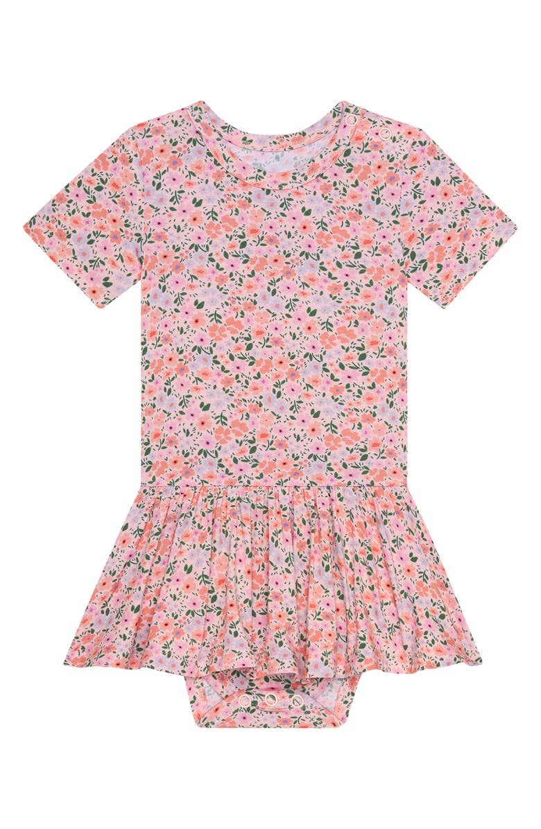 Posh Peanut Liana Floral Skirted Bodysuit, Main, color,