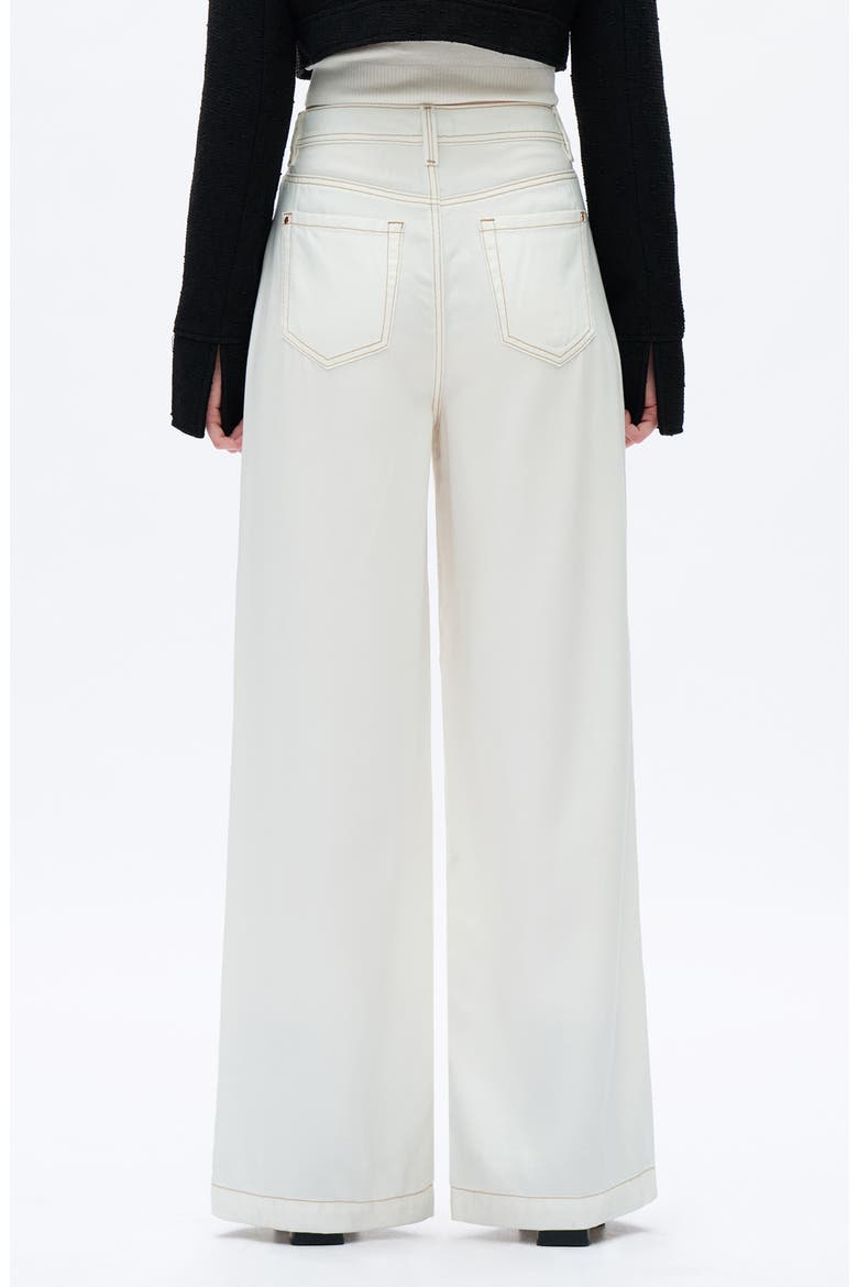 High Waist Wide Leg Jeans, Alternate, color, WHITE