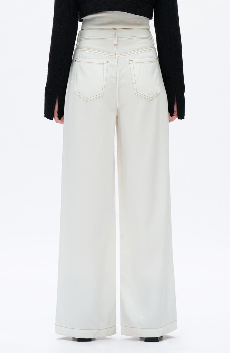 Bayeas High Waist Wide Leg Jeans, Alternate, color, White