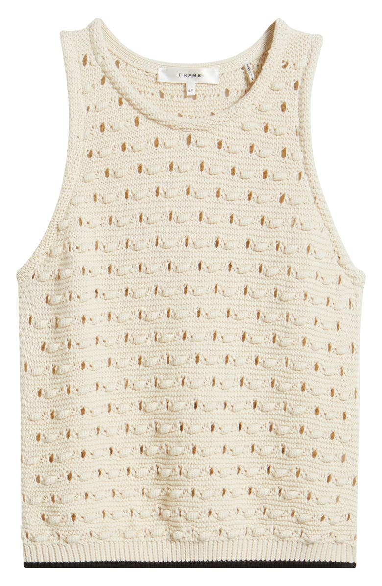 FRAME The Bauble Open Knit Cotton Sweater, Alternate, color,