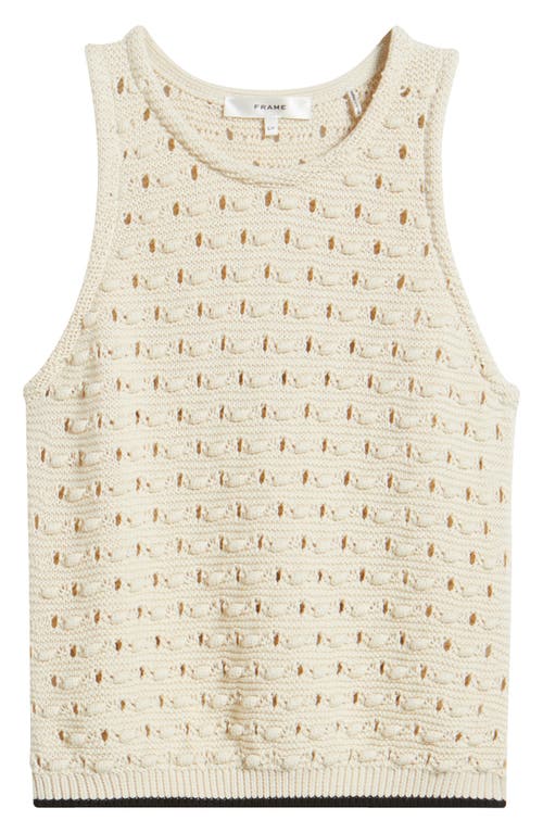 FRAME FRAME THE BAUBLE OPEN KNIT COTTON SWEATER 