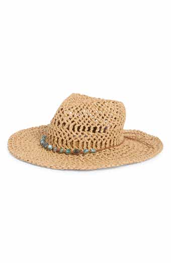 Steve Madden Kristy Bead Trim Western Hat