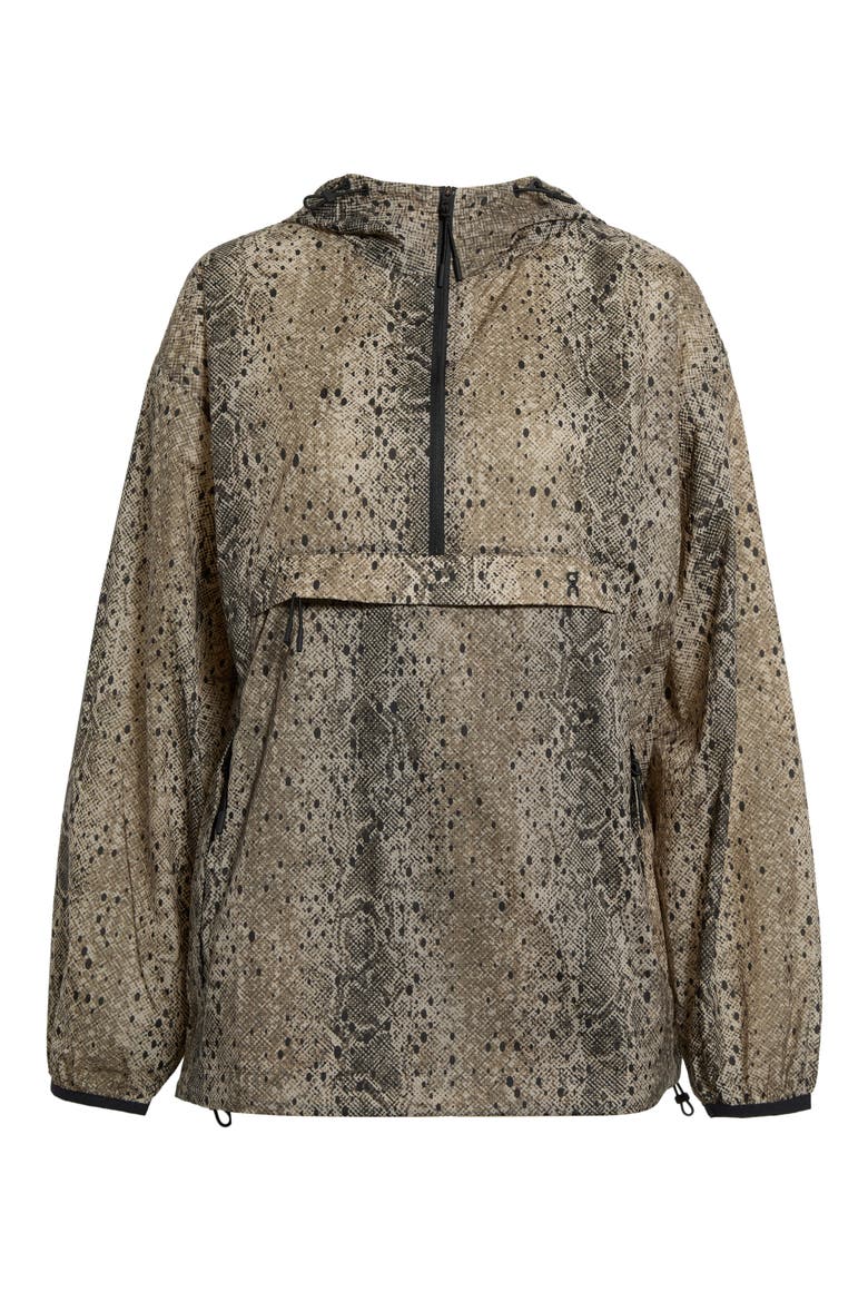 x Zendaya Python Print Water Repellent Anorak, Alternate, color, ANTLER/ BLACK
