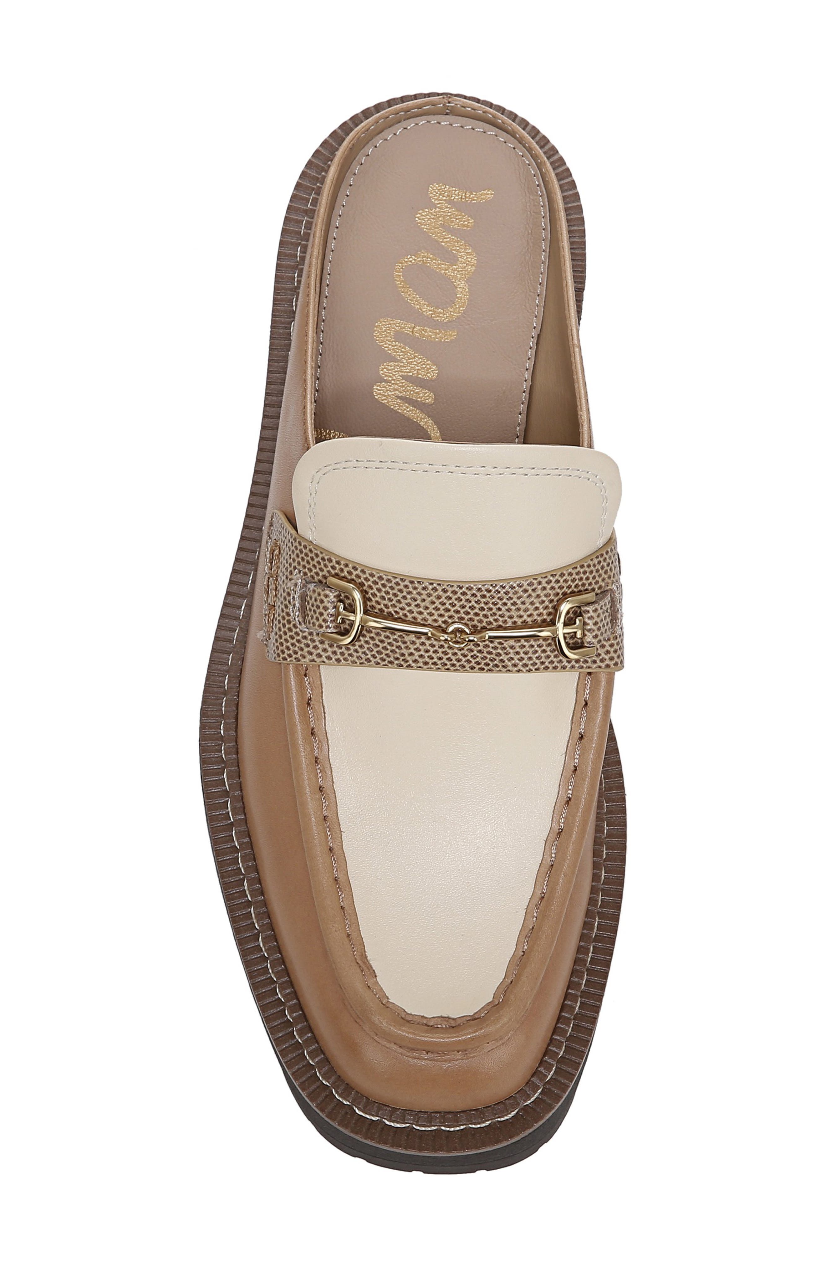 Lennon Loafer Mule, Alternate, color, DK CASHEW/ EGGSHELL/ CHAI