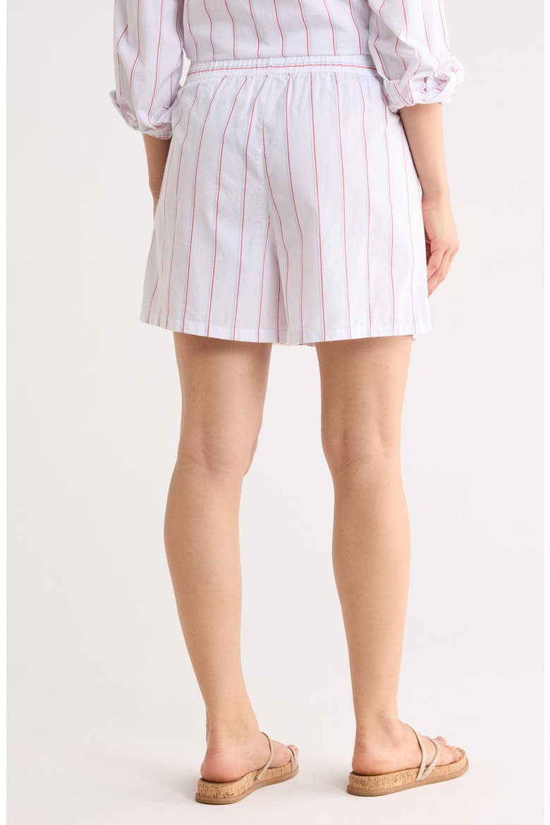 Stripe Cotton Poplin Boxer Shorts, Alternate, color, CRANBERRY/ SKYWAY