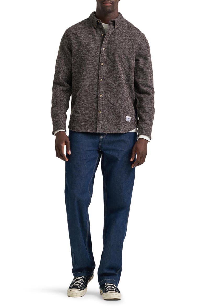Clean Workwear Button Down Shirt, Alternate, color, CHOCOLATE TORTE