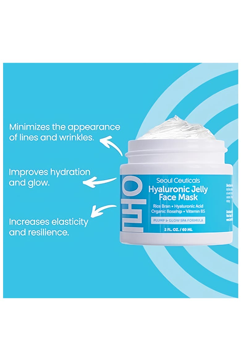 Korean Skincare Hyaluronic Jelly Face Mask, Alternate, color, Clear