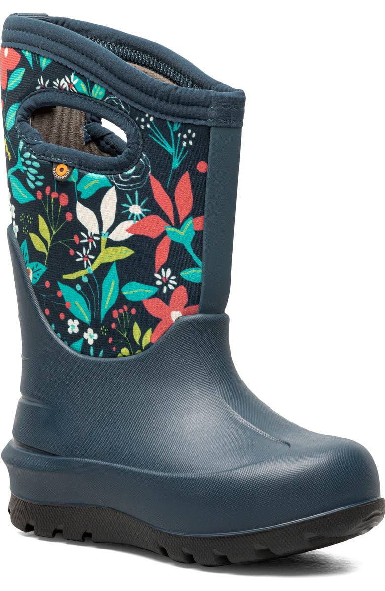 Bogs Kids' Neo-Classic Cartoon Flower Insulated Waterproof Winter Boot, Main, color,