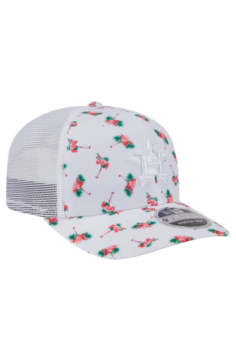 New Era Men's New Era White Houston Astros Flamingo Mesh Back 9SEVENTY Stretch-Snap Hat, Alternate, color, White