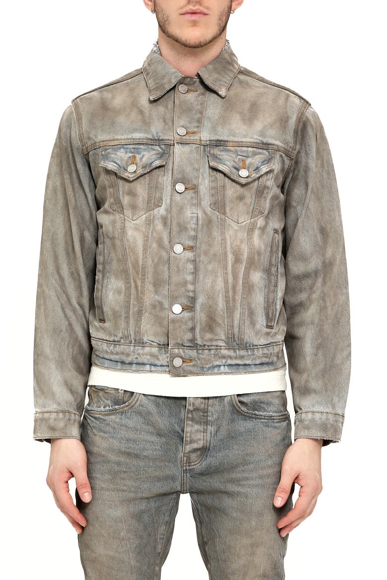 Arcilla Distressed Denim Jacket, Main, color, LIGHT INDIGO