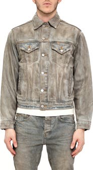 PURPLE BRAND Arcilla Distressed Denim Jacket