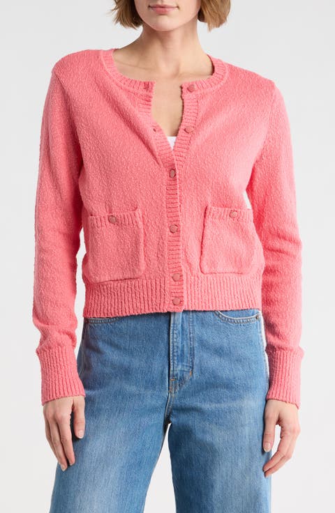 Button Front Cotton Cardigan