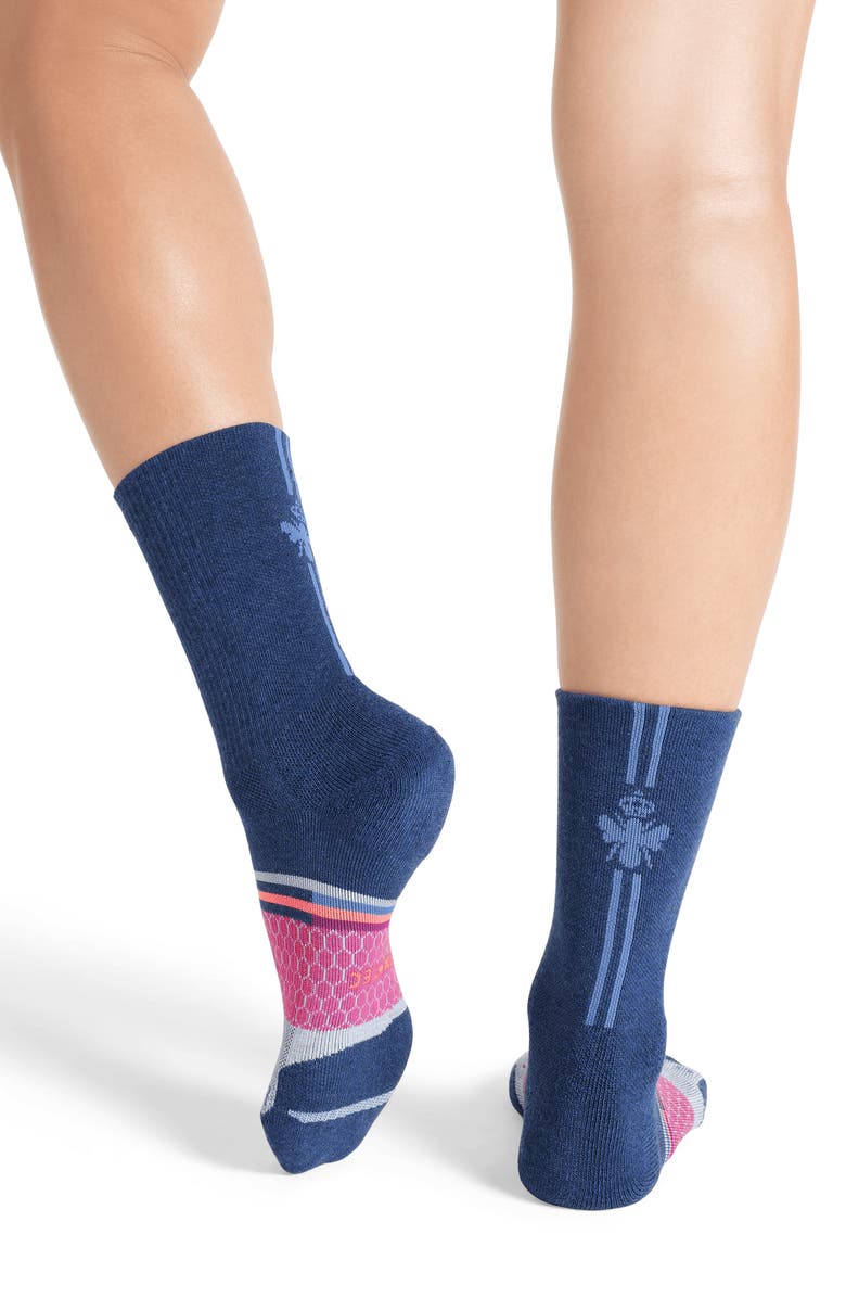 Bombas Stripe Colorblock Crew Socks, Alternate, color,