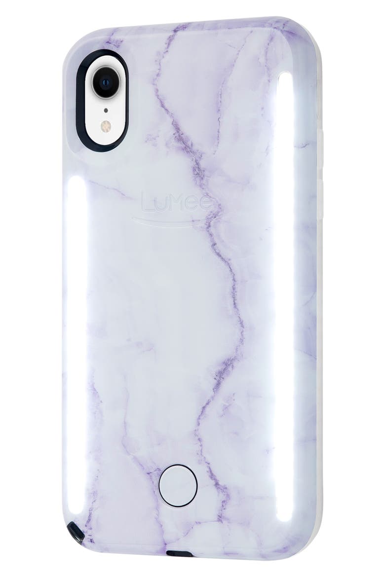 Duo LED Lighted iPhone X/Xs, XR & X Max Case, Alternate, color, LAVENDER MARBLE