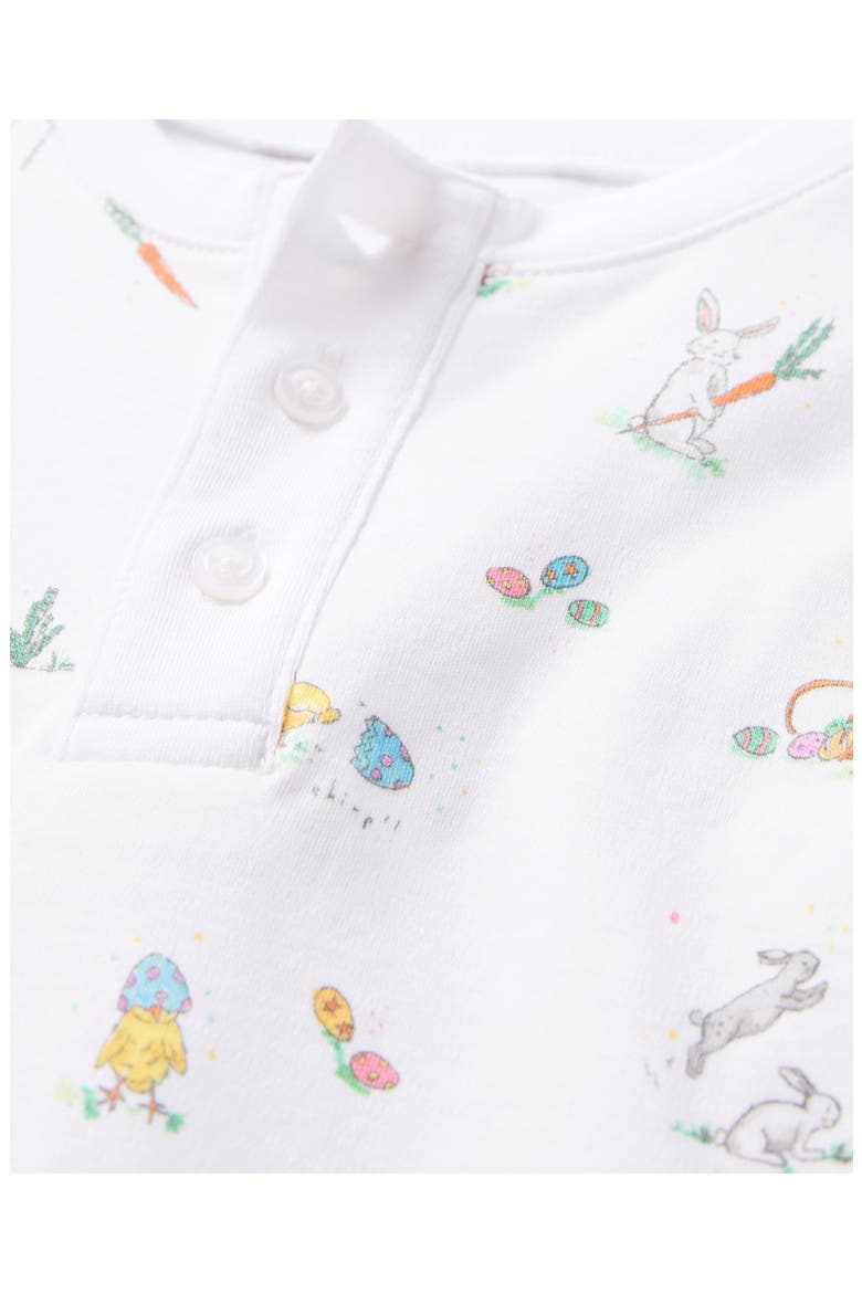 Kids' Easter Print Fitted Short Pajamas, Alternate, color, WHITE