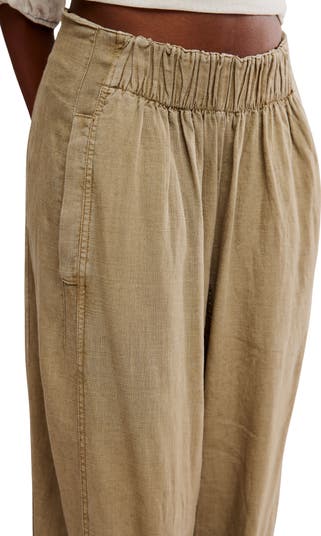Days End Pull-On Linen Blend Wide Leg Pants