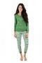  Solid Green Top 
Striped Pant