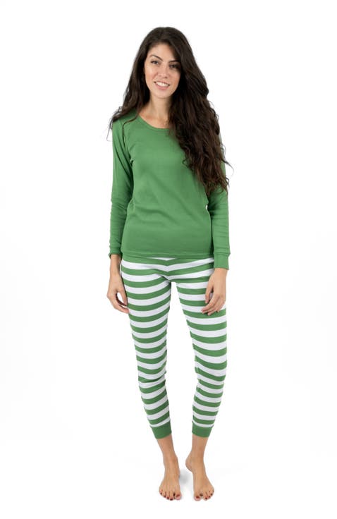 Women's Cotton Striped Matching Family Holiday Pajamas