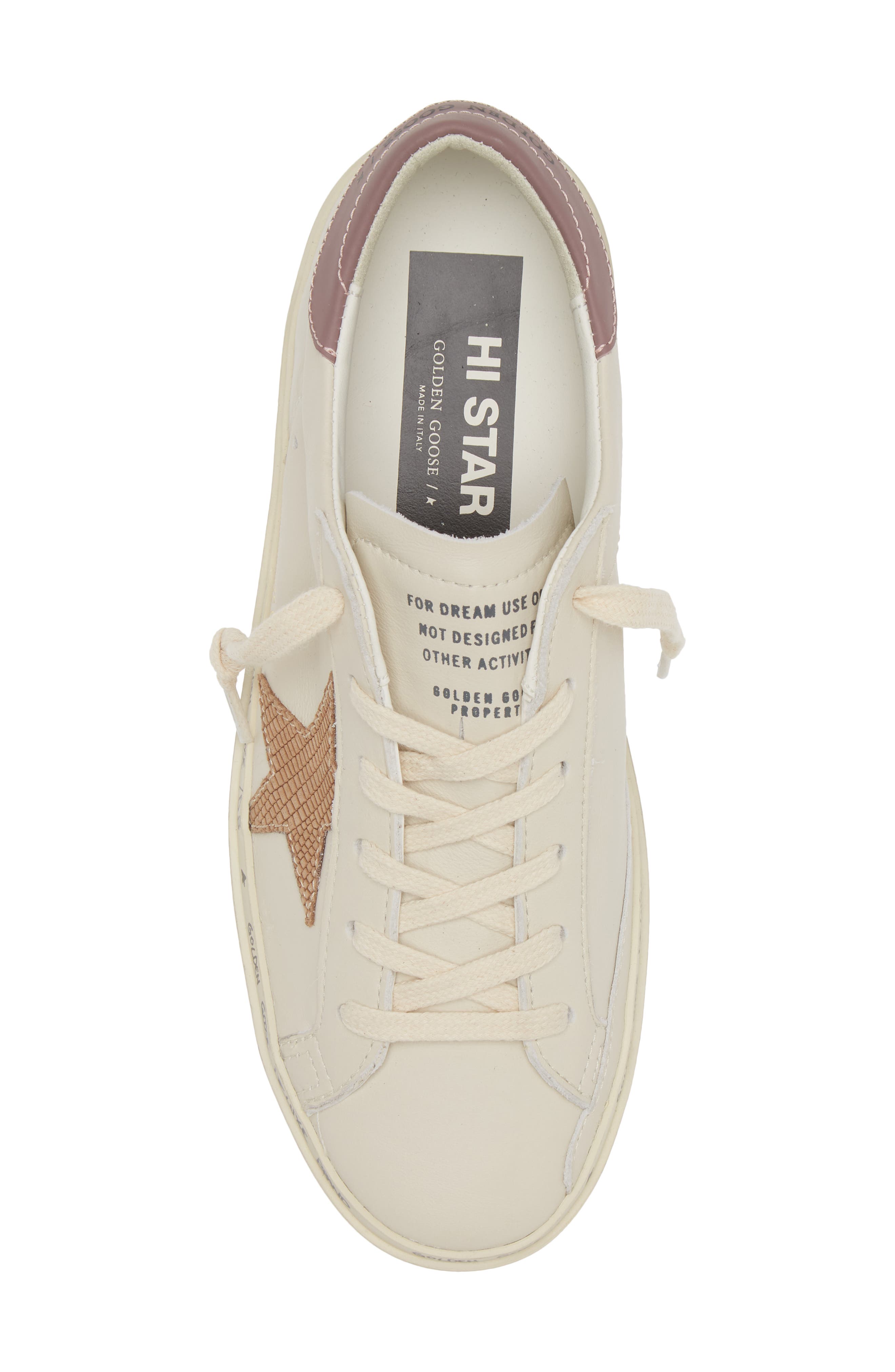 Golden Goose Hi Star Low Top Platform Sneaker, Alternate, color, White/ Beige