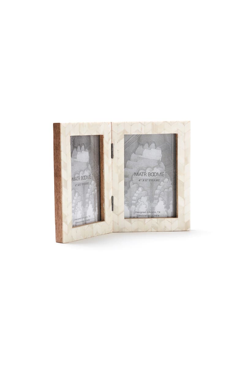 Matr Boomie Artemis Picture Frame - Carved Bone, Alternate, color, White