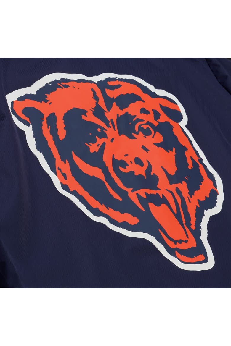 Men's Mitchell & Ness Navy Chicago Bears Coaches Full-Snap Hooded Windbreaker Jacket, Alternate, color, Navy
