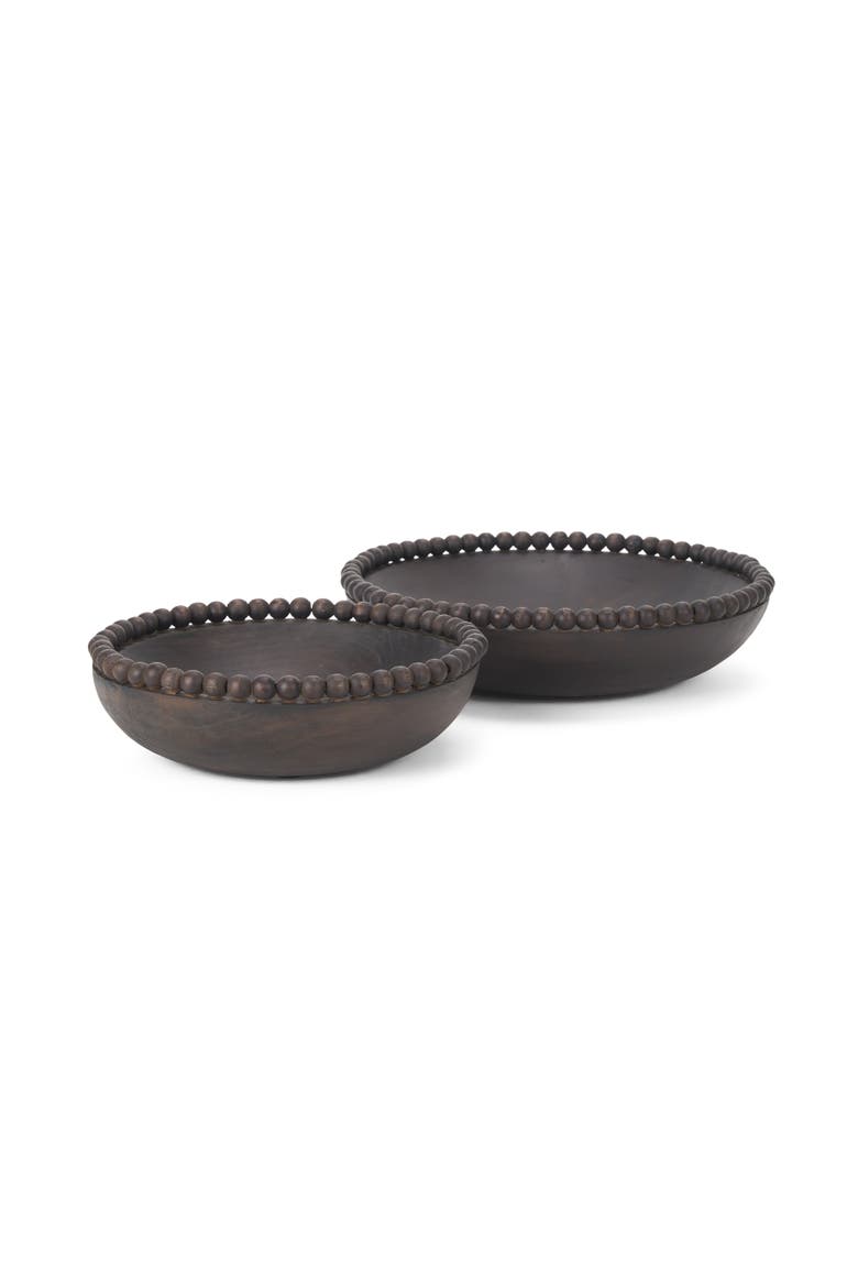 Wendell Wood Beads Round Bowls, Main, color, Black