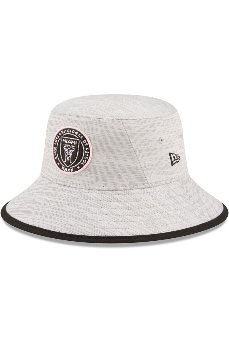 Men's New Era Heathered Gray Inter Miami CF Distinct Bucket Hat, Main, color, Heather Gray