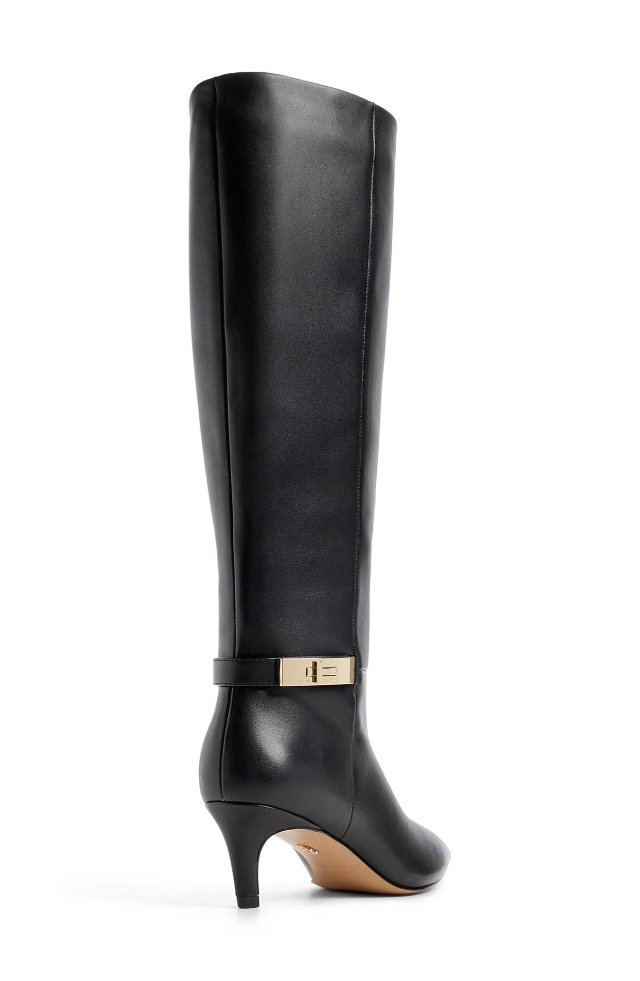 Isobel Knee High Leather Boot, Alternate, color, BLACK