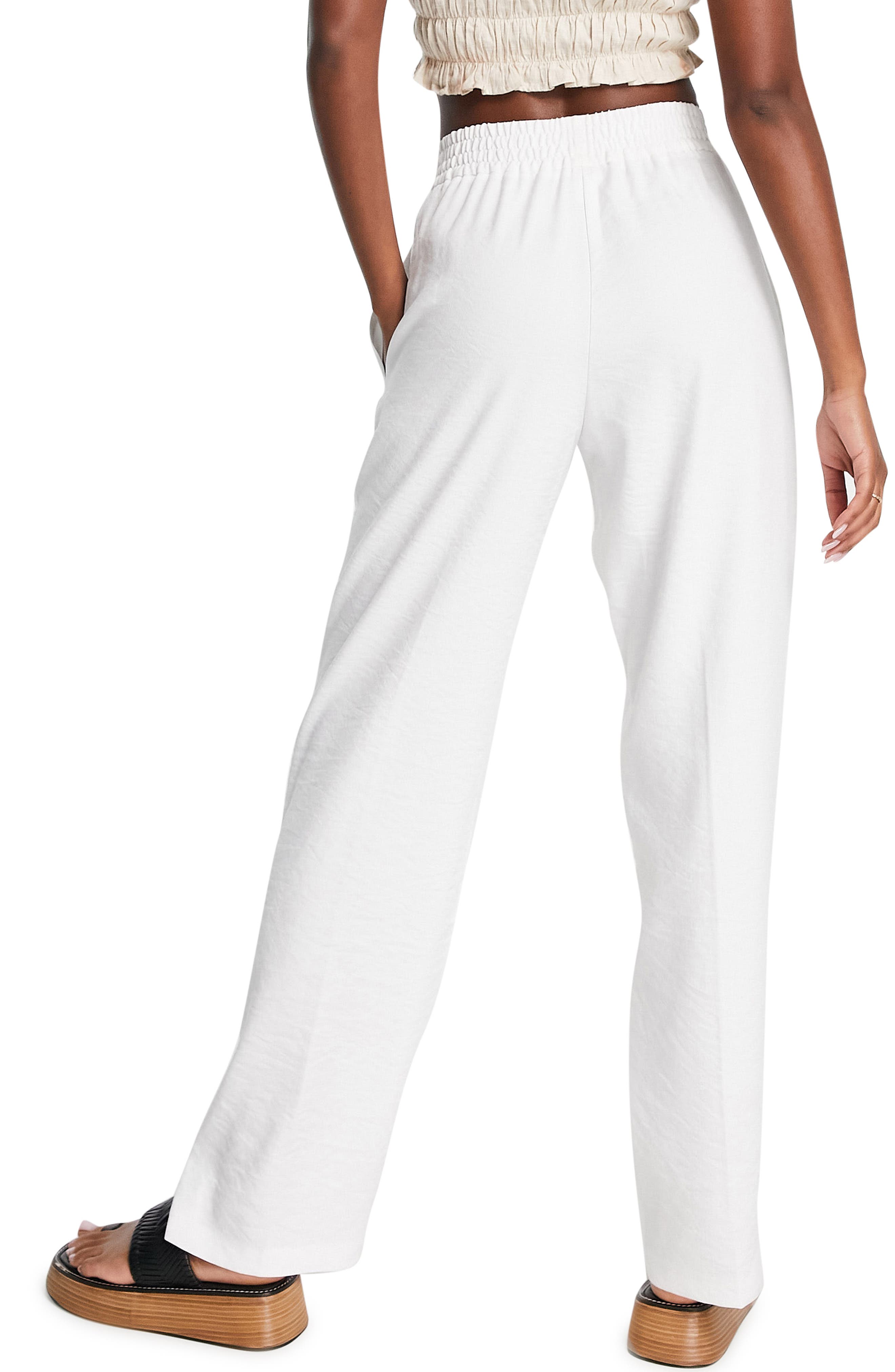 Topshop High Waist Crepe Pants (Women) | Nordstromrack