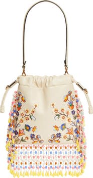 Etro Kalispera Embroidered Leather Shoulder Bag