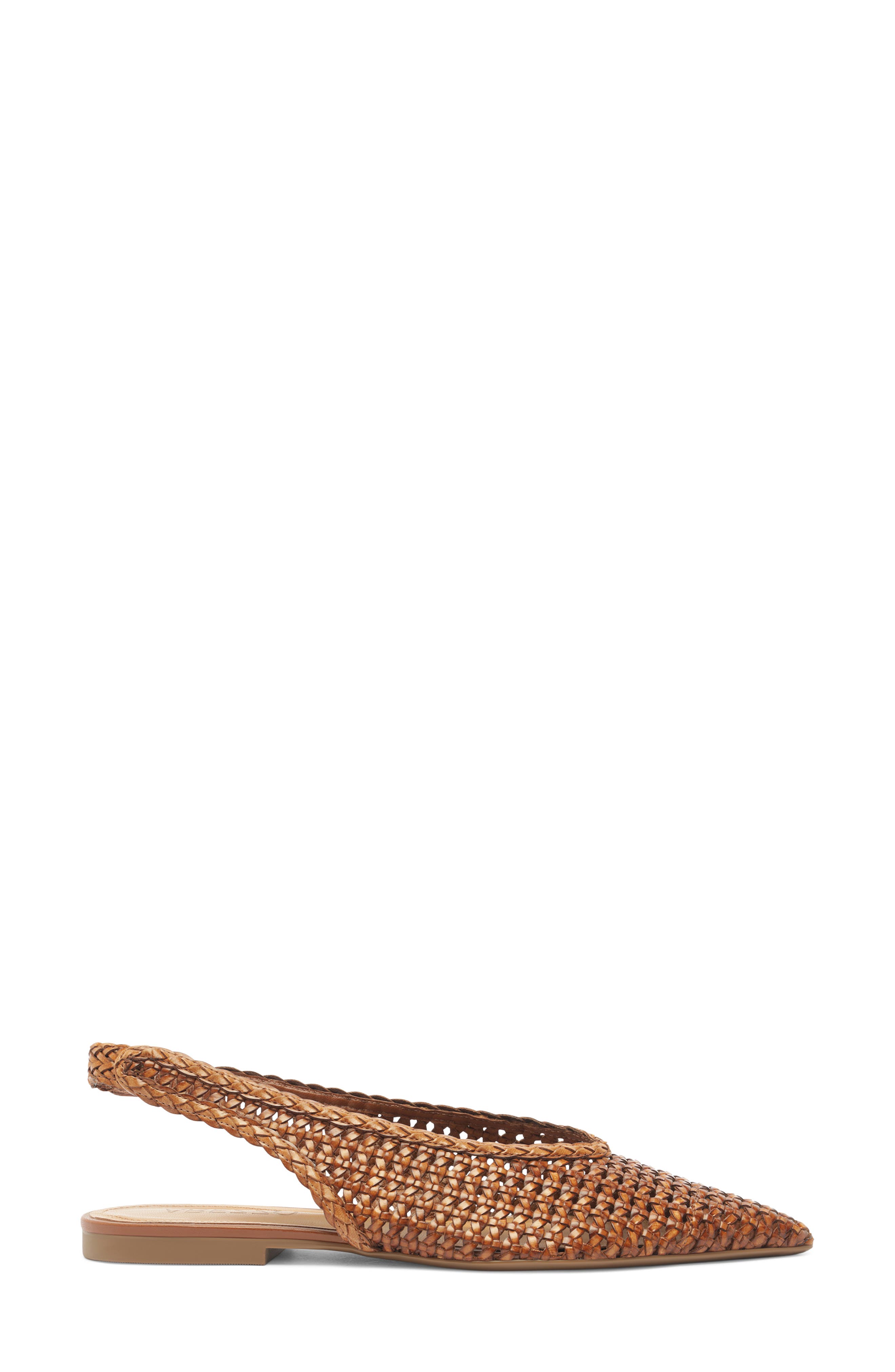 Arezzo Eva Slingback Pointed Toe Flat, Alternate, color, Soul Natural