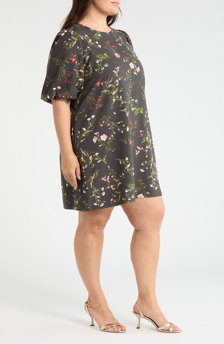 SUGARLIPS Morrigan Bubble Sleeve Shift Dress, Alternate, color, Green-Multi