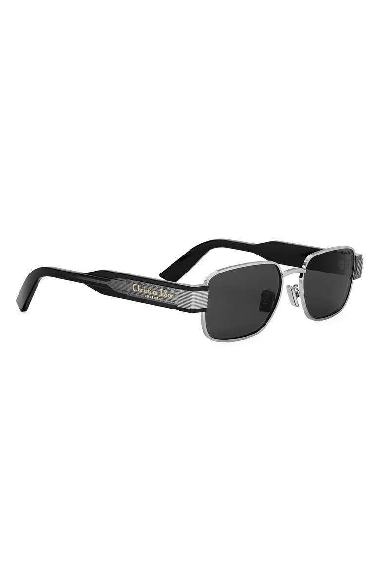 DIOR 'Christian Dior Label S2U Rectangle Sunglasses, Alternate, color, Shiny Palladium / Smoke