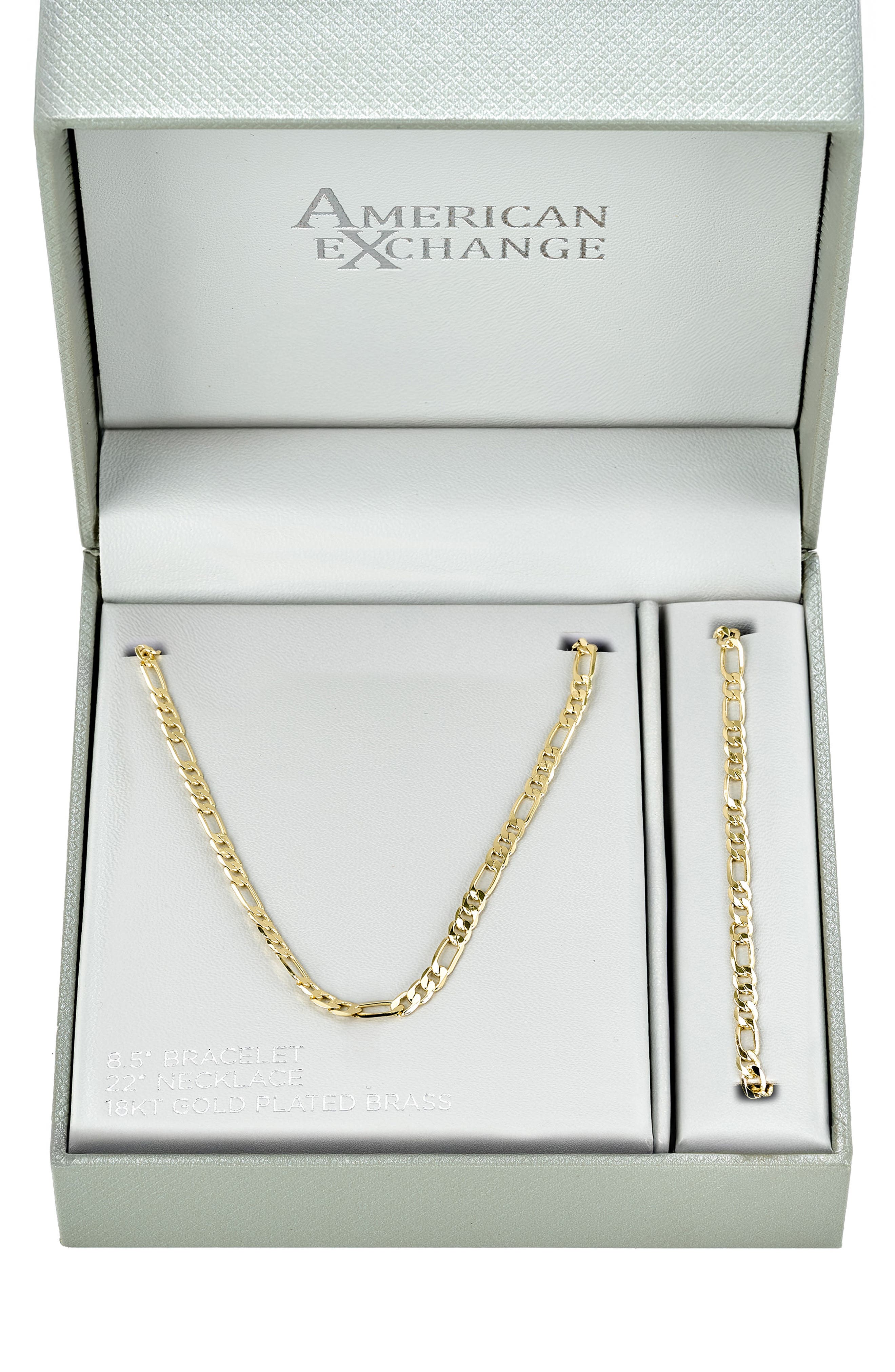 Men's Figaro Necklace & Bracelet Set