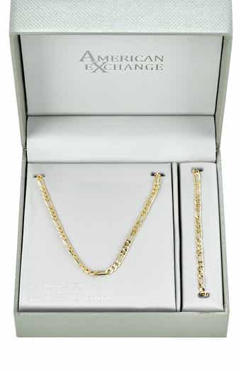 Men's Figaro Necklace & Bracelet Set