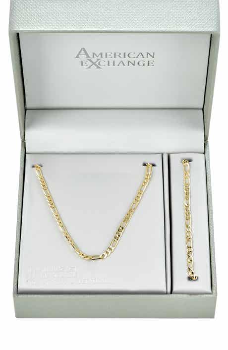 Men's Figaro Necklace & Bracelet Set
