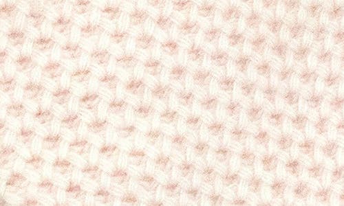 Portolano Honeycomb Knit Wool Blend Gloves In White