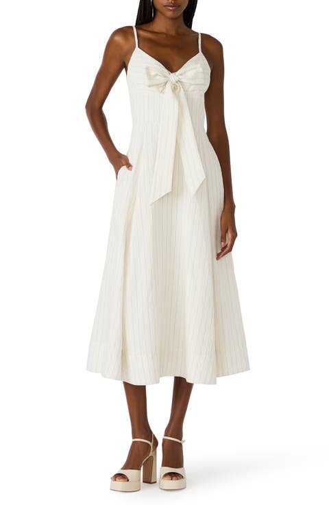 Luna Bow Front Sleeveless Midi Dress