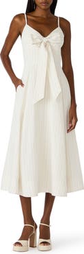 Steve Madden Luna Bow Front Sleeveless Midi Dress
