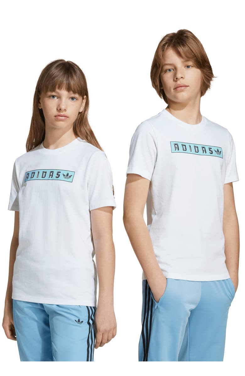 adidas Originals Kids' Cotton Graphic T-Shirt, Alternate, color, White