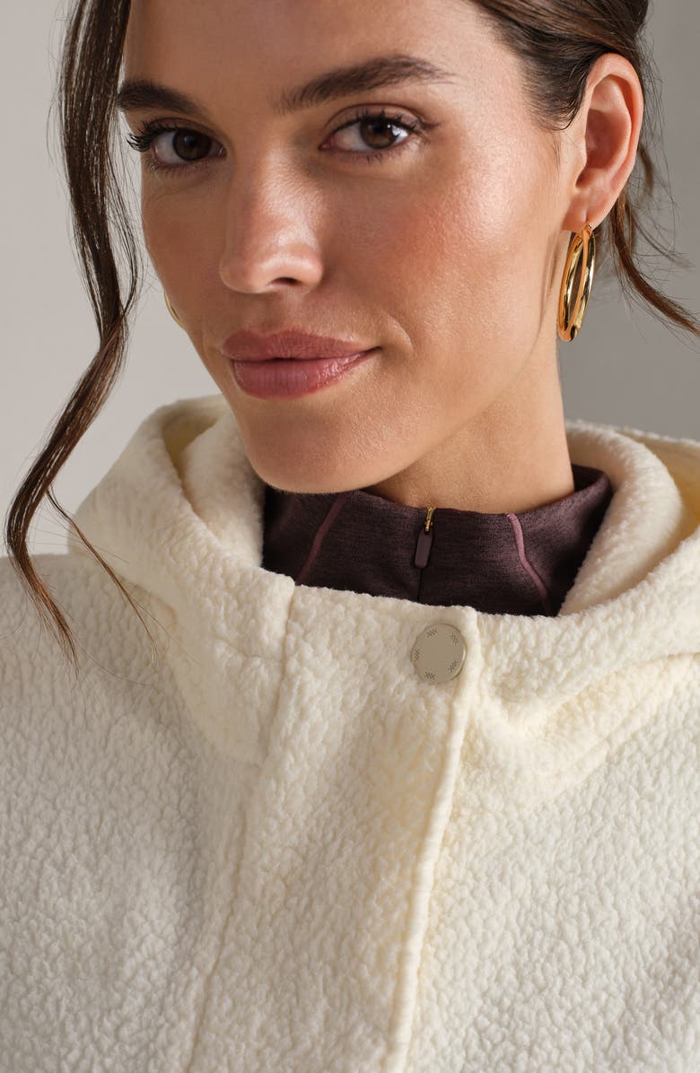 Rhone Aloft Fleece Hooded Vest, Alternate, color, Ivory